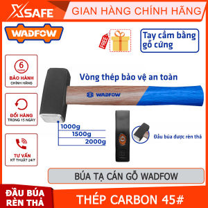 Búa tạ cán gỗ WADFOW trọng lượng 1000-2000g chất liệu thép carbon 45 tay cầm bằng gỗ cứngchính hãng