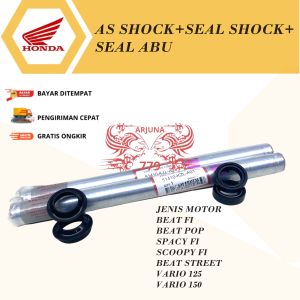 KOMPLIT PAKET AS SHOCK DEPAN BEAT FI SCOOPY FI AS SHOCK DEPAN VARIO 110 FI VARIO 125 DAN 150 OLD/NEW AS SHOCK BREAKER / BREAKER SOK DEPAN / SHOK SEKOK PIPA / PAKETAN / SEPAKET SEAL SHOCK + SEAL ABU / TUTUP DEBU ATAS + OLI SHOK  KIRI KANAN + PER
