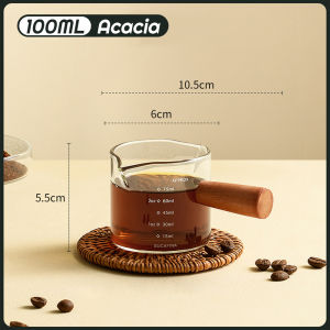 DreamBaby Mini Sugar Glass Pot 100ml Gagang Kayu Gelas Gula Kaca Handle Kayu