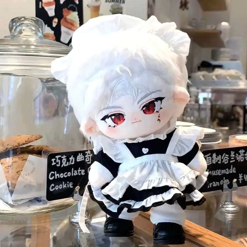 QGYDYH 20cm Plush Doll Toy. Anime Cotton Dolls with Skeleton, Soft Stuffed Dress Up Doll Birthday Gift (e