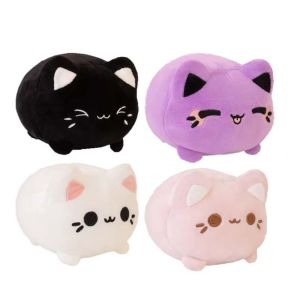 FUNG Pink Peachy Black Cat Stuffed Cute Plushie Stuffed Animals Cat Soft Dolls Children Student Cartoon Kitten Plush Toys For Girl Friends