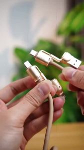 Cáp Sạc Nhanh Lò Xo 4 Trong 1 PREMIUM ViGear Siêu Tiện Lợi Kéo Dài 2m dành cho điện thoại