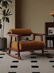 Solid Wood Single Sofa Chair for Hotel and Homestay Living Room Lazy Chair