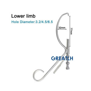 GREATLH Pointed Drill Guide C Type Guide Drill Veterinary Drill Sleeve Stainless Steel Orthopedic Instument 2.5mm 4.5mm pet