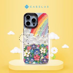 CASELAB PREMIUIM FLOWER Case 3D RAINBOW SKY FLORAL CASE LUXURY Compatible For IP ( 11 - 15 PROMAX ) 15 PROMAX 15 PRO 15 PLUS 15 14PROMAX 14PRO 14 PLUS 14 13PROMAX 13 PRO 13 12 PROMAX 12 PRO 12 11 PROMAX 11