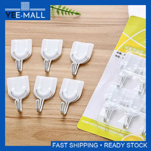 6PCS Wall Hanger Photo Hook Non Adhesive Glue No Nail Needed Home Living Toilet Kitchen Hangers