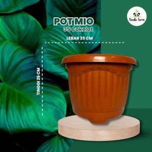 Pot Bunga Tanaman Shallom Mio Cantik No 35 - coklat