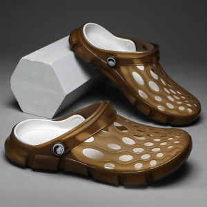 La Maniere 2025 Mens Rubber Beach Clog Jelly Sandals for Summer Motorcycle Water Sport Casual Shoes Slides Flip Flops 2309