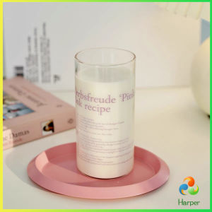 Harper แก้วกาแฟ ทนความร้อน แก้วใส่ นม น้ํา ขนาด 400ml มินิมอล หรือใช้ประกอบฉากถ่ายรูปสวยๆ Glass Cup