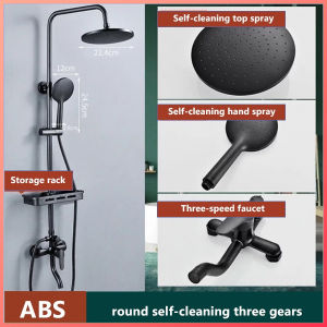 Shower Head 4 In 1 Rain Shower Set Hot And Cold Black Shower With Bidet Spray Set For Bathroom