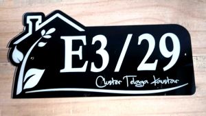 Nomor Rumah Cantik Bahan Akrilik 30x15