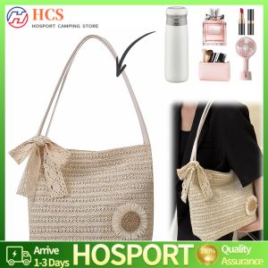 Women Woven Straw Tote Bag with Top Handle Lightweight Casual Shoulder Bag for Shopping and Travel in Natural Beige Color