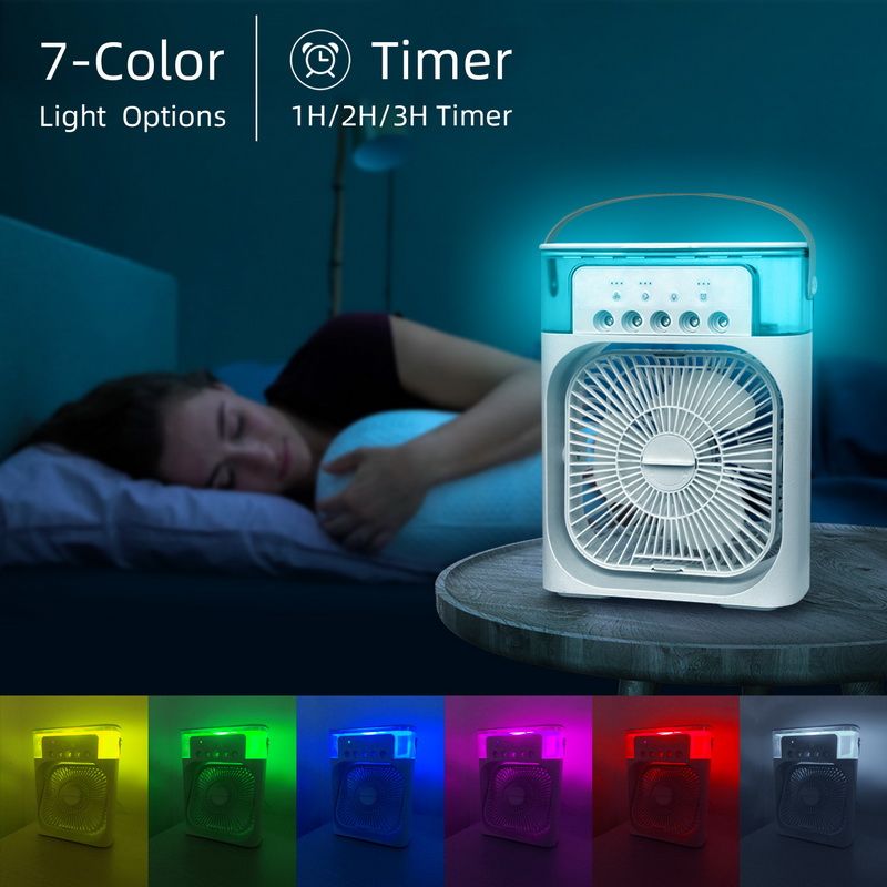 680ML Large Capacity Portable Table Fan USB 3 Speed Cooling Humidifier Dual Use Mini Air Cooler For Summer Indoor Outdoor Daily Use_voghion.com