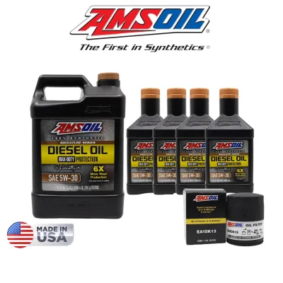 AMSOIL Mitsubishi Montero Strada (4N15) 8 Quarts 5w30 Max Duty Oil Change Bundle