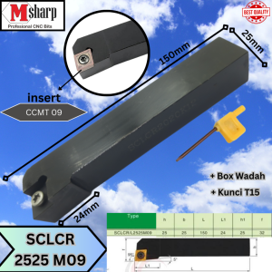 Holder Bubut SCLCR 0808 1010 1212 1616 2020 2525 Insert CCMT