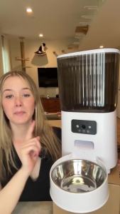 WiFi Cat Feeder Automatic Dog Feeder with Camera for Customizable Portions and Daily