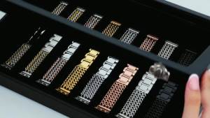 JR.DM Silver Bracelet Band for Women Compatible with Watch 38mm 40mm 41mm 42mm (S10/11) Designer Stainless Steel Metal Chain Dressy Strap for iWatch Series 11/10/9/8/7/6/5/4/SE/3/2/1