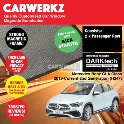 CERTIFIED ORIGINAL Dr Shadez DARKtech Mercedes Benz GLA Class 2019-Current 2nd Generation (H247) Germany SUV Customised Window Magnetic Sunshades