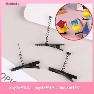Heabety 10Pcs Black Metal Pinch Alligator Hair Clips 40mm With Wire Spring Craft Hairpin For Fashion Party Favor Children Toy