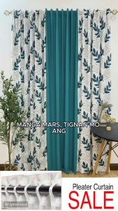 TRENDING PLEATED CURTAIN IN A PINNATES LEAVES 7FEET LENGHT CANADIAN COTTON FABRIC SOLD PER PC & 3IN1