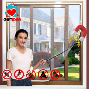 Giftidea Magnetic Window Screen Removable And Washable Insect Net DIY Punch-Free Invisible Curtain Mesh Screen
