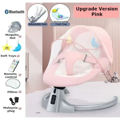 Ready Stock Portable Auto Swing Baby Bouncer New born Cradle Automatic Electric Leaf sensor swing chair Baby Bouncer