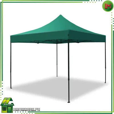 HOMECARE PH. Waterproof Retractable Tent Complete Set Black Post Portable Event Canopy