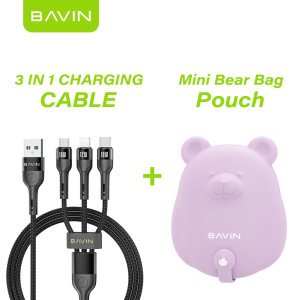 BAVIN CB236-3 3 in 1 Fast Charging High Density Braided Cable Pure Copper Compatible for Micro Type-C iPh