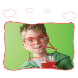 Nicedays🍒Minum Sedotan Kacamata Jenggot Anak Sedotan Sedotan Seni Plastik Lucu
