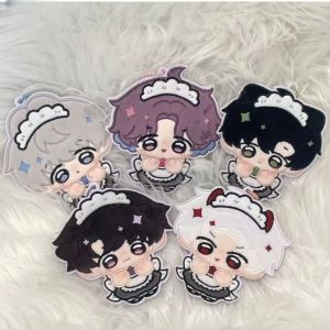 Love and Deepspace Sylus Caleb Rafayel Zayne Xavier Cartoon Embroidery Keychain Creative Game Peripheral Backpack Pendant Gift