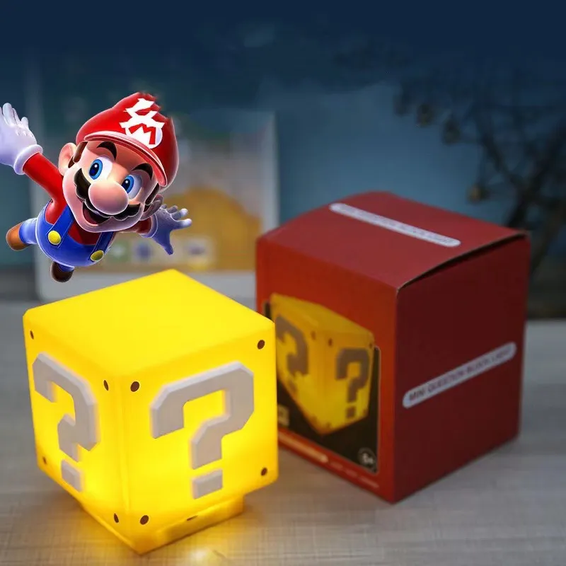 Super Mario Bros LED Question Mark Brick Night Light USB Charging