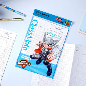 Giấy Kiểm Tra Dòng Kẻ 4 Ô Ly Vuông Dành Cho Tiểu Học CLASSMATE TP01-SK 15 Tờ Đôi CLM Thiết Kế Super Kid Bề Mặt Láng Mịn Viết Êm Tay Tạo Nét Chữ Đẹp