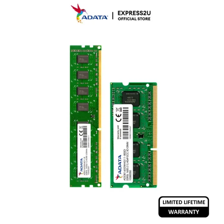 ADATA RAM 1600 DDR3L/SO-DDR3L (4GB/8GB)