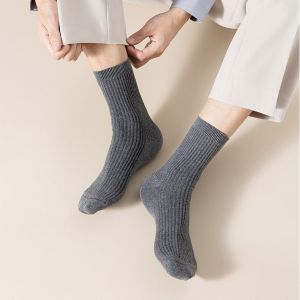 SENSIPIC#100%Cotton Set of 5pairs Socks For Men High cut breathable lightweight Business Socks