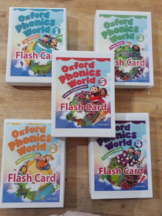 [Flashcards] Thẻ Oxford Phonic World - 1 hoặc 2 mặt - khổ A5 ( 15* 21 cm )