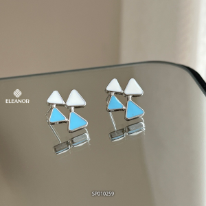 Bông tai nữ chuôi bạc 925 Eleanor Accessories tam giác khuyên tai basic phụ kiện trang sức 10259