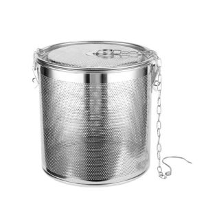 CMIEN7 Thép không gỉ 304 Dụng cụ lọc gia vị hầm Có móc xích Lưới mịn Dụng cụ lọc gia vị Đa chức năng Chống gỉ Giỏ nước muối Hạt hồi