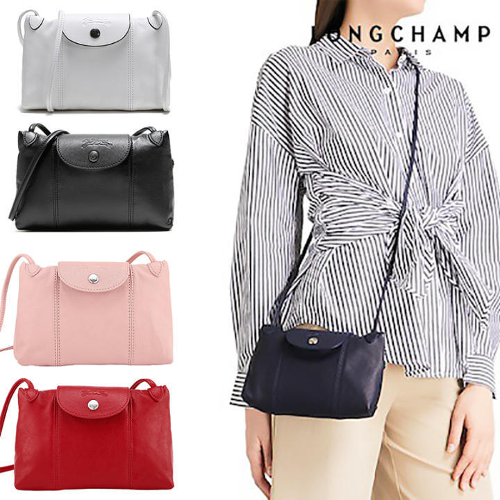 longchamp official store 1061 757 LE PLIAGE CUIR series sheepskin Cross Body Shoulder Bags long champ bag original Women Bags Lazada