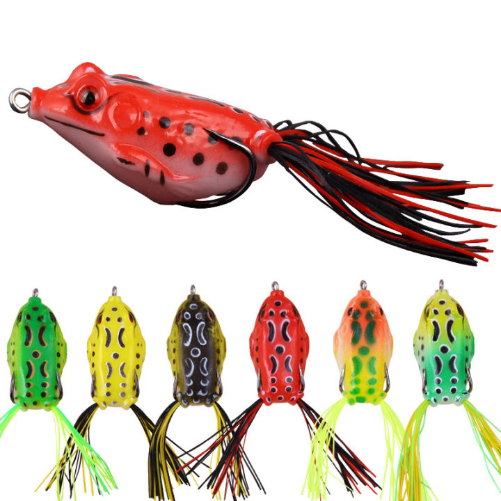 Luya soft bait thunder frog false bait with feather simulation high ...