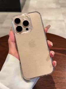 ซองศัพท์ใสสีกลิตเตอร์สำหรับ Iphone16 Pro Max 15 14 13 เคสซิลิโคนนุ่ม Tpu กันกระแทก
