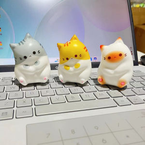 [tianjunmaoyi] New Cat Stress Squishy Toy PU Slow Rising Squeeze Antistress Ball Cartoon Table Ornaments Squishy Stress Reliever Toys