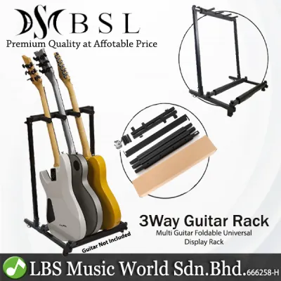 BSL Multi Guitar Foldable Universal Display Rack and Stand Suitable For All Guitar (3 5 7 and 9 Way)