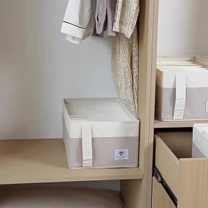 New clothing storage waffle grid wardrobe organizer layered home organization compartmentalized drawer-style storage