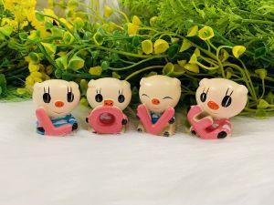 Bộ 4 Tượng Chú Heo Chữ LOVE – Trang Trí Taplo Ô Tô