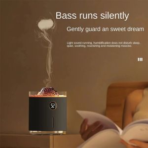 Flame Air Diffuser Volcano Aroma Diffuser Ultrasonic Oil Diffuser 350mL Auto-Off Protection for HomeOffice or Yoga Gym