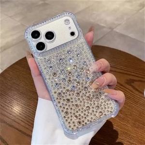 Ốp lưng chống sốc lấp lánh kim cương chuyển màu cho iPhone 18 17 16 15 14 13 12 11 Pro Max Plus ốp lưng mềm chống sốc lấp lánh