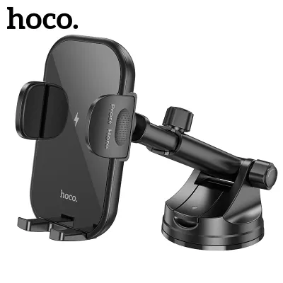 Hoco HW5 Original 100% 15W Fast Charging Car Holder Wireless Charger Mount Dashboard Phone Holder for Phone 4.5-7 inches