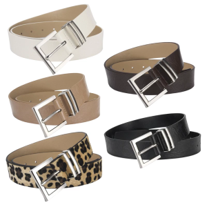 Hợp thời trang leopards thiết kế dây thắt lưng rộng Thắt lưng nữ Set với Khóa Phụ Kiện