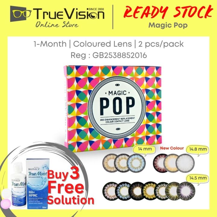 Magic Pop Coloured Lens Monthly 38% water contain **BUY 3 FREE 1 ...