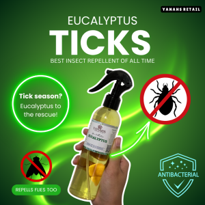 Eucalyptus All-in-One Water-Based Spray – Refreshes Naturally & Repels Mosquitoes Ticks & Flies